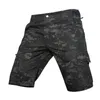 Sommar män taktiska kamouflage cargo shorts militära multi pocket vattentäta shorts män andas casual kort byxor h1210