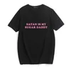 Summer Fashion Tops Tee Satan Is My Sugar Daddy Tumblr Girls Shirt Aesthetic Clothing Baby Kawaii casual Harajuku TShirt8422451