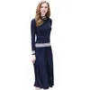 Autumn knit tops sweater skirts Up and down Two-piece Vintage style Long-sleeved Pullover Skirt women's suit 211106