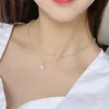 Pendentif colliers 2021 Style bohème Simple Double perle collier Punk clavicule chaîne Chokers bijoux de mode pour les femmes