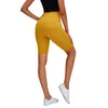 L2085 Yoga Shorts High-Rise Naked Feeling Elastic Sportswear Outfit Womens Runing Sports Tight Five Points Pants Fitness Slim Fit Short Trousers