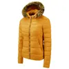 Damen Daunenparka 2021 Damen Winter Herbst Jacke Baumwolle Gepolsterte Kapuze Übergroße Lose Weibliche Dicker Mantel Kurze Feste Lässige S-3XL