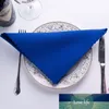 Pembe renk masa peçete düz polyester peçete düğün otel ve restoran masa dekorasyon kırışıklık lekesine dayanıklı