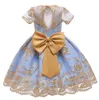 Robe tutu pour filles élégante en dentelle princesse enfants enfants robe de soirée robe de bal 4 5 6 8 10 ans jaune