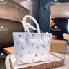 2021 luxe designer femmes sac à provisions de mode classique de grande capacité seule épaule haute qualité tourisme imprimé ordinateur portable fourre-tout cerise