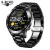 Lige BW0160 Smart Watch Men Fish Pressure Bloe Pressure Informazioni Sport Waterproof Smart Watch per Android iOS Phone2157134