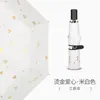 Mini Parapluie Parapluie Homme Femme Renforcé Trois Pliant Pluie Femme Coupe-Vent Affaires