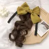 Lot JK ​​Korean Ponytail Bobby Pin Wave Long Wig Big Stain Hair Bows With Clips Fashion School Girl Accessories