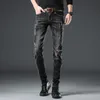 2020 primavera nova chegada jeans homens moda elasticidade jeans masculino macho de alta qualidade calça jeans de algodão fino, azul, preto x0621