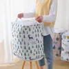 Cube pliant grande capacité panier à linge vêtements sales jouet couette boîte de rangement sac à cordon organisateur seau poubelle paniers de pique-nique poignée de support anti-poussière JY0598