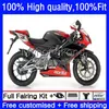 Wstrzyknięcie OEM dla Aprilia RSV-125 RSV 125 RS 125 RR 125RR 2006 2007 2008 2009 2011 2011 Body 8NO.66 RSV125 R czerwony czarny nowy RSV125RR RS-125 RS4 RS125 06 07 08 09 10 11 Owalnia