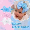 Haaraccessoires Aangepaste hoofdbanden voor meisjes Bowknot Solid Hat Stretchy Floral Baby 3pc baby hoofdband elastichair