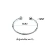 Polished Stainless Steel Beaded Bracelets Adjustable Bracelet for Girls New Style Charm Jewelry Gifts Q0719