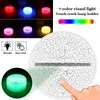 RGB Lights 3D Лампа База 7 Цветов Сенсорный Пульт Дистанционного Управления Ночной Свет 4 мм Акриловая панель АА АА Аккумулятор или DC 5V USB Иллюзия Настольные лампы для Украшения дома Спальня