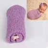 Newborn photography Props Stretch Solid Baby Photo Props Bed Wrap Bebe Costumes Shawl Girl Blanket Infant Sleeping Bag Soft 210413