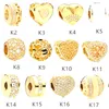 Perline in argento 925 Ciondoli quadrati in oro giallo adatti per braccialetti europei di gioielli da donna in stile Pandoraly