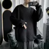 Mannen Koreaanse Fashion Sweaters Effen Kleur Oversized Sweater Mannen Lange Mouwen Shirts Herfst Winter Kleding Mannen Streetwear Pullovers 211018