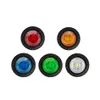 Waterproof Side Marker Indicators Light 3 LED 12V Bullet Lamp Mini 3/4 inch for Truck Trailer Tail Clearance Emergency Lights