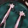 Hair Clips & Barrettes 2pcs Butterfly Flower Hairpin With Long Tassel And Wig Chinese Style Cute Vintage Headdress Hanfu Clothing Accessorie