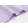 半袖夏紫スリムクロップTシャツの女性弓パッチワークデザインティーアイガール審美的なRokスイートクラブY2K潮トップ210417