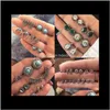 Livraison de bijoux de charme 2021 Blingbling Wholesa Collection de boucles d'oreilles Vintage Diamond Drop Boucles d'oreilles Simple Aessories Alliage Set avec Ge artificiel