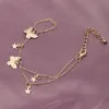 Charm Bracelets Design Gold Color Star Butterfly Bracelet For Women Fashion Connected Finger On Hand Female Ring Boho Jewelry Gift2298923