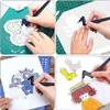 Graving Pen Craft Резка инструменты 3 головы Нержавеющей стали Ножи из нержавеющей стали с 360-градусной лезвием Прецизионные прецизионные инструмент для ножа ручной работы