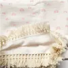 Baby Swaddling Koce Noworodka Tassel Gaza Wrap Bawełna Drukowana Niemowląt Koszulka Kocowa Solidna Kąpiel Ręczniki Lato Chłodna Kołdra Pościel Przedszkola B7730