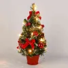 Desktop Kerstboom Led Licht 40 Cm Mini Tafel Gift Xmas Tree Kunstmatige Kerstboom Navidad Ornament Woondecoratie 2022 H1112