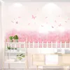 Cartoon Girl Wall Stickers DIY Chaotic Grass Plants Mural Decals for Kids Rooms Baby Bedroom Kitchen Nursery Home Decoration X0703