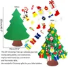 Kids DIY Felt Christmas Tree Christmas Decoration for Home Navidad Year Gifts Christmas Ornaments Santa Claus Xmas Tree 211112