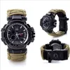 PARTINE faveur Product Explosion Watch multifonctionnel Imperméable Tactical Paracord Bracelet Camping Randonnée Emergency Gear6428306