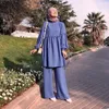 Etnik Giyim Müslüman Kadın Setleri Elbise Serin Moda Pantolon Orta Doğu Türkiye Takım Dubai Abaya Set Donsignnet