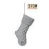 Sticka julstrumpor Presentkassar Stickad Stor Xmas Tree Sock Dekorativ M3733