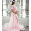 Sukienki ciążowe na sesje zdjęciowe szyfonowa sukienka ciążowa fotografia rekwizyty Maxi suknia wieczorowa dla kobiet w ciąży ubrania 2021 AA220309