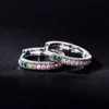 Aro huggie moderno simples prata banhado único linha zircon brincos para mulheres brilhar minúsculo cz pedra embutir o presente de festa de jóias moda