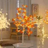 24 cabeças LED folha de bordo árvore luz jardim paisagem decoração lâmpada interior