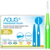 Push-pule escova interdental 0.6-1.5mm ferramenta de limpeza de goma ortodôntico escovas de dentes escova de dentes