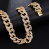 catena personalizzata da uomo in oro bianco con diamanti bling ghiacciata maglia cubana girocollo collana lunga zirconi cubici gioielli hip hop regali f1851373