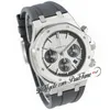 DCF 26331 CAL A2385 Chronographe automatique METTER METTRE BLANC TEXTURANT PANDA MARCHERS Stickers Black Rubber Super Edition PTPA Puret4885205