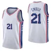 2023/24 0 Tyrese Maxey 21 Joel Embiid City Basketball Jersey Mens 1 Harden 3 Allen Iverson Retro Shirt