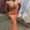 Plus Size Satin Mermaid Prom Dresses Cap Sleeves Sheer Neck Shining Crystals Beaded Evening Dress Formal Party Second Reception Gowns