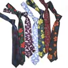 Mens Tie Luxe Jacquard Stropdas Fashion 7 CM Bloemen Ties Voor Mannen Engeland Zakelijke Bruiloft Accessoires Man Shirt Vlinderdas