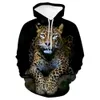 Men Women Novelty Hoodies Animal Tiger 3D Print Hooded Pullovers Casual Tracksuits Sweatshirts Fashion Teens Streetwear Hoody Y0804