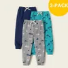 Llegada de primavera y otoño, conjunto de pantalones Allover de árbol de coco para niños pequeños de 3 piezas, pantalones largos, ropa para niños 210528