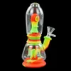 Bondos de vidro fumar tubos de água cachimbos bong bong equipamento de silicone tubo de silicone tabaco bubbler hookah calor resitant 7.4 "