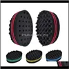 Bun Maker Magic Twist Hair Afro Curly Weave Oval Double Sided Flat Large Wavy Small Hole Dreads Sponge Brush Z57Ps Txomp