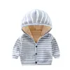Maglione imbottito in pile per bambini Giacca con cappuccio Toddler Neonate Ragazzi Abbigliamento Cappotti Inverno Cute Boy Girl Abbigliamento per bambini 210818