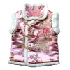 Rode Bloemen Babymeisje Vest Pioen Kindervest Tanktops Chinese Traditionele Qipao Outfit Mouwloos Meisjes Jasje Tops 211419087