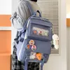 School Bags 4 Piece Set Kawaii Women's Backpack Cute High For Teenage Girls 2021 Canvas Travel Student Schoolbag